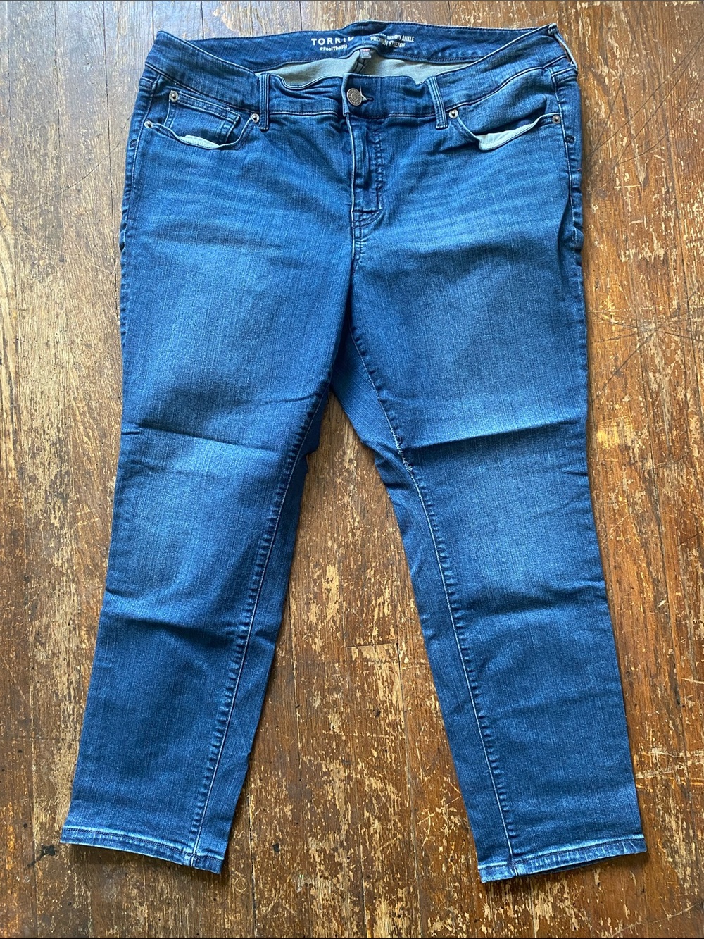 torrid Dark Blue Stretch Ankle Skinny Jeans